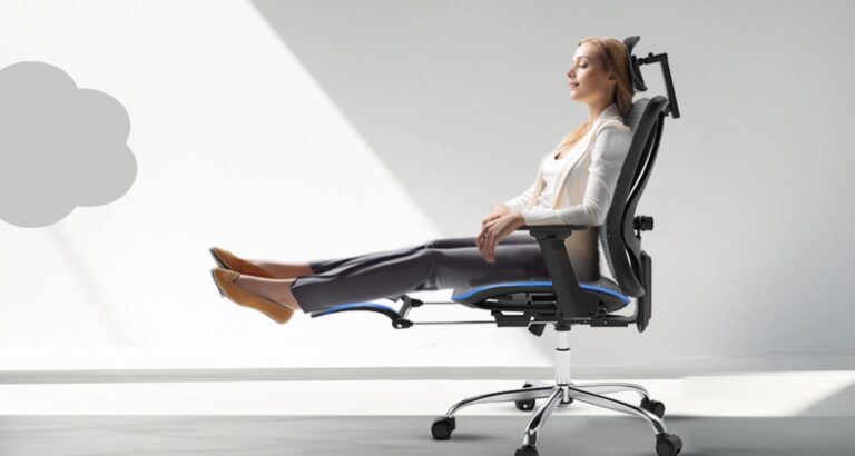 ergonomic desk chair with footrest